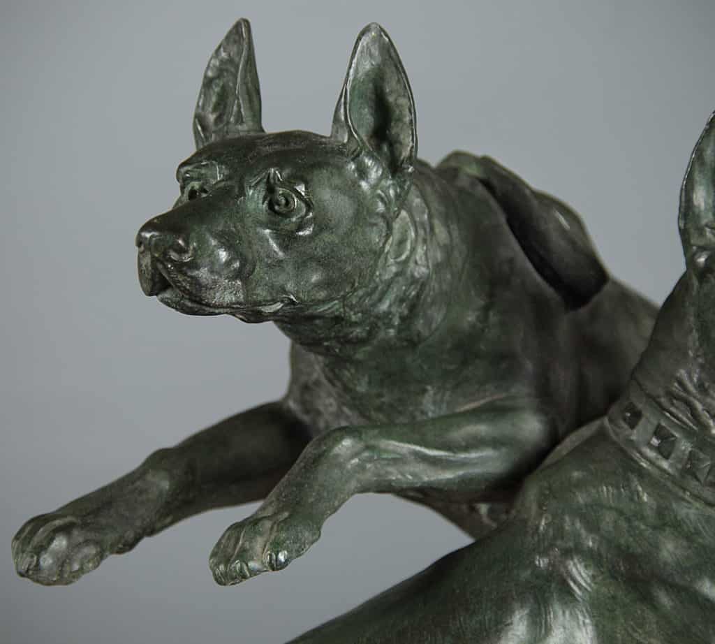 Art Deco Dogs Sculpture c.1930 Collinge Antiques