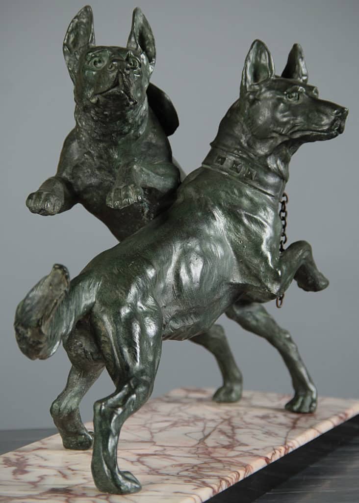 Art Deco Dogs Sculpture c.1930 Collinge Antiques