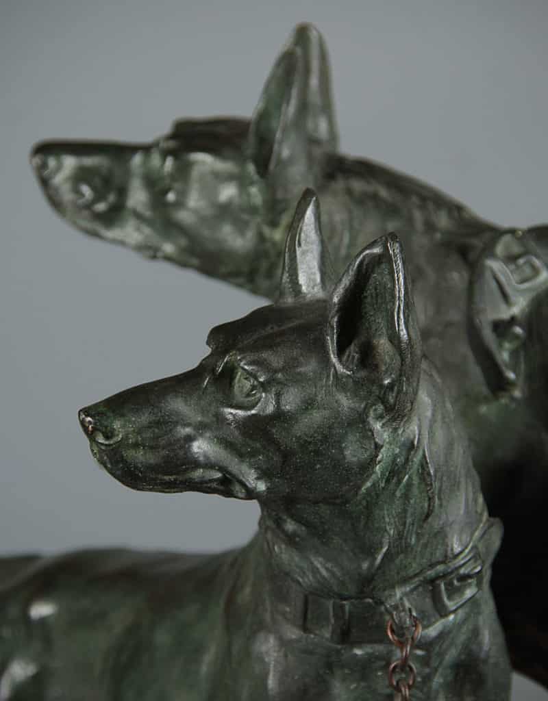 Art Deco Dogs Sculpture c.1930 Collinge Antiques