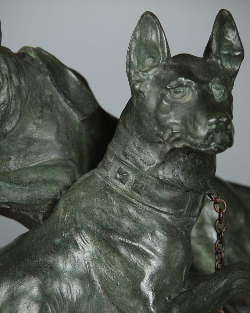 Art Deco Dogs Sculpture c.1930 Collinge Antiques