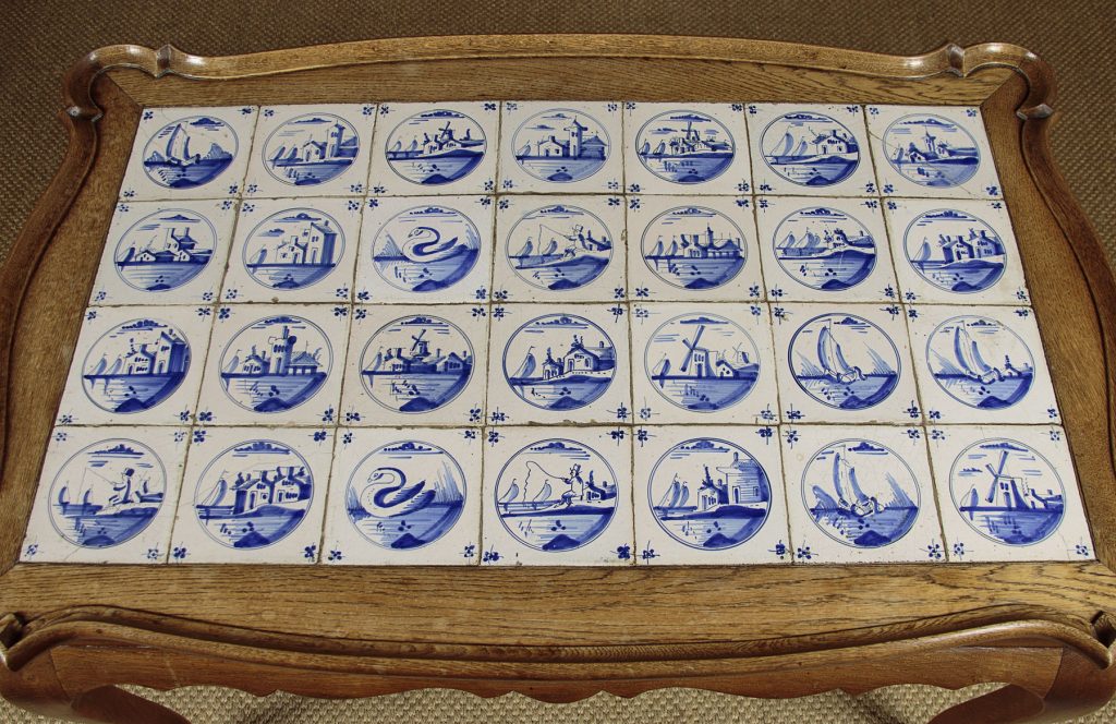 Delft Tile Top Coffee Table c.1930 - Collinge Antiques