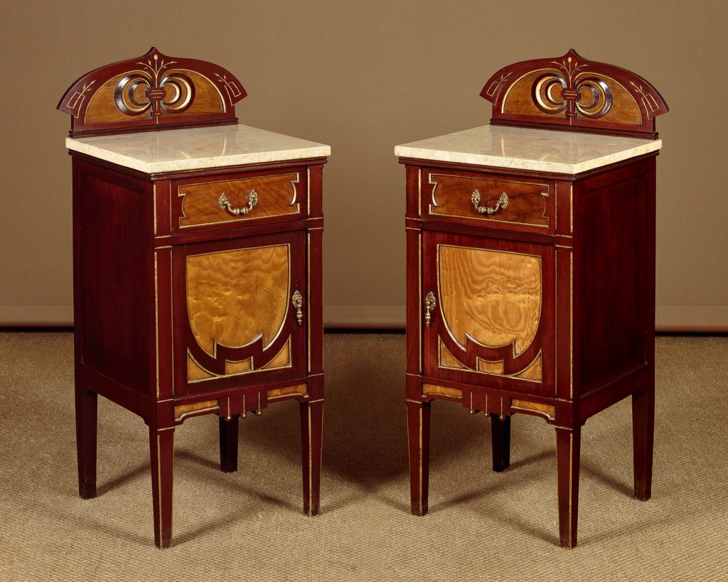 Pair of Art Nouveau Bedside c.1900 Collinge Antiques
