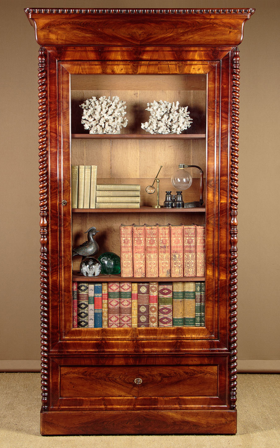 French Mahogany Bookcase c.1860 Collinge Antiques