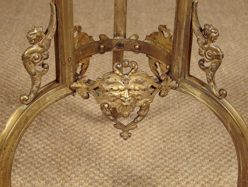 Brass & Marble Top Wine Table c.1910 Collinge Antiques