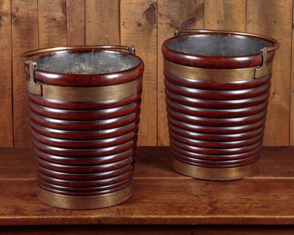 Pair of Irish Mahogany Peat Buckets c.1840 Collinge Antiques